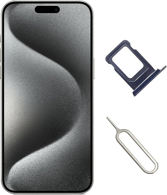 Single SIM Card Tray and Side Button for iPhone 15 Pro / 15 Pro Max-Blue Titanium Single SIM Card Tray and Side Button for iPhone 15 Pro / 15 Pro Max-Blue Titanium